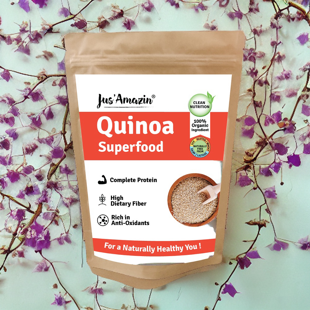 Old Jus Amazin quinoa pouch — pre-rebrand