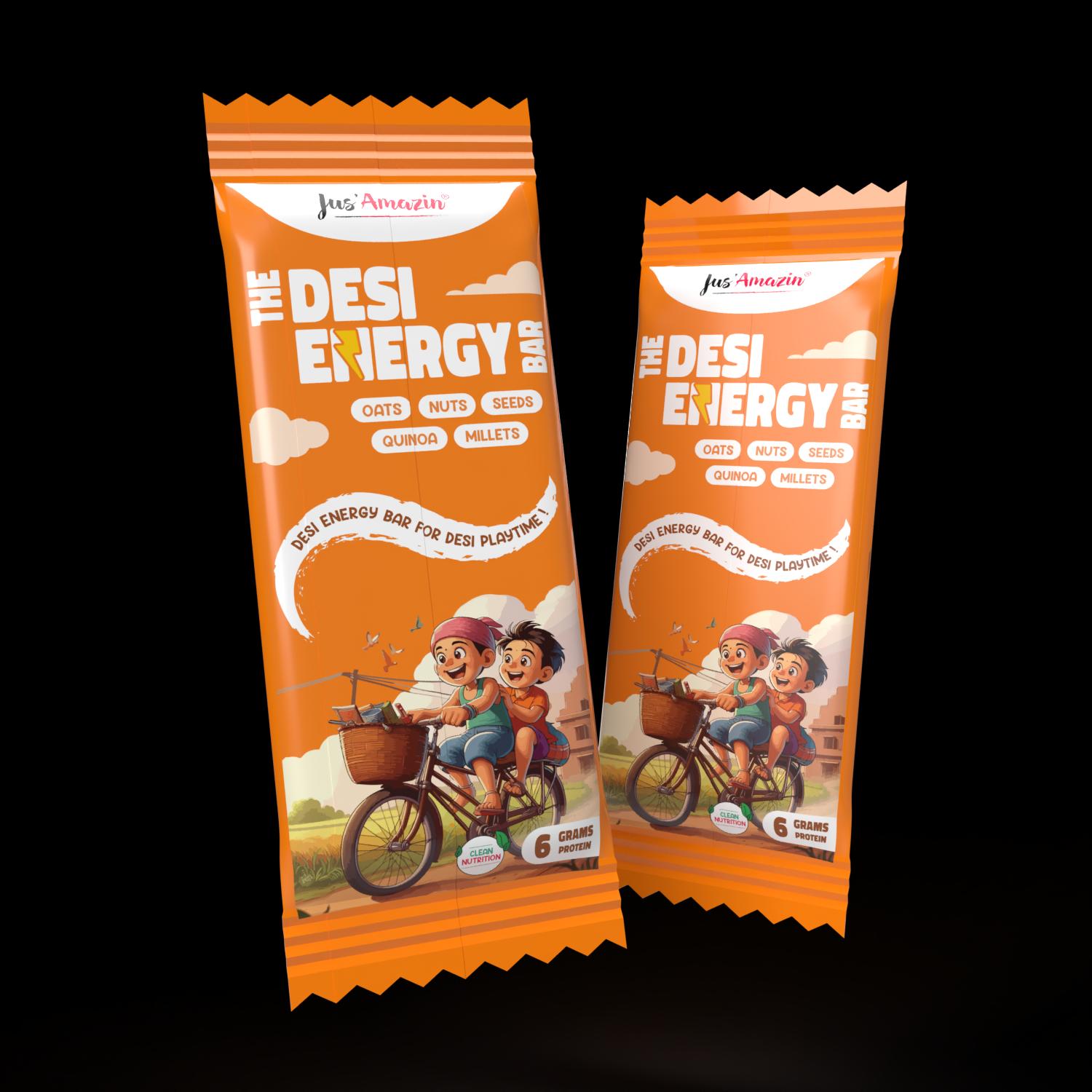 Campaign work — Almond Milk motion, Desi Energy Bar retail, Superfoods typography — all built on consumer insight