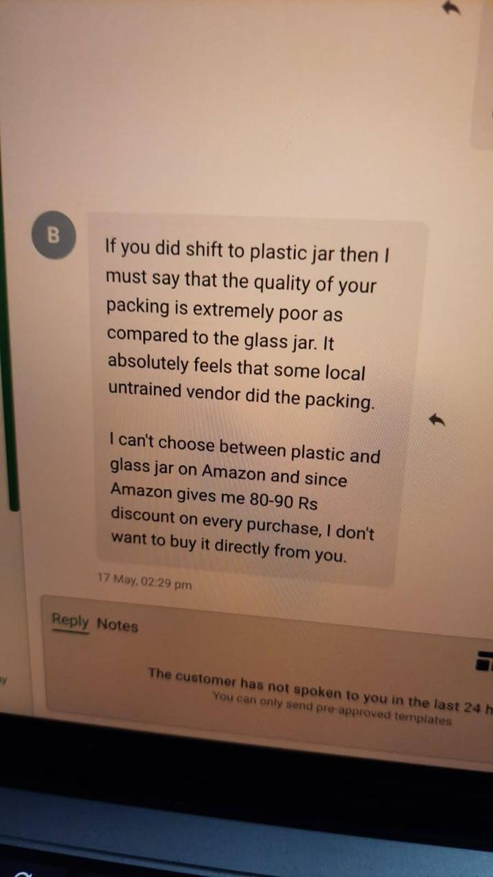Real Consumer Packaging Feedback Screenshot