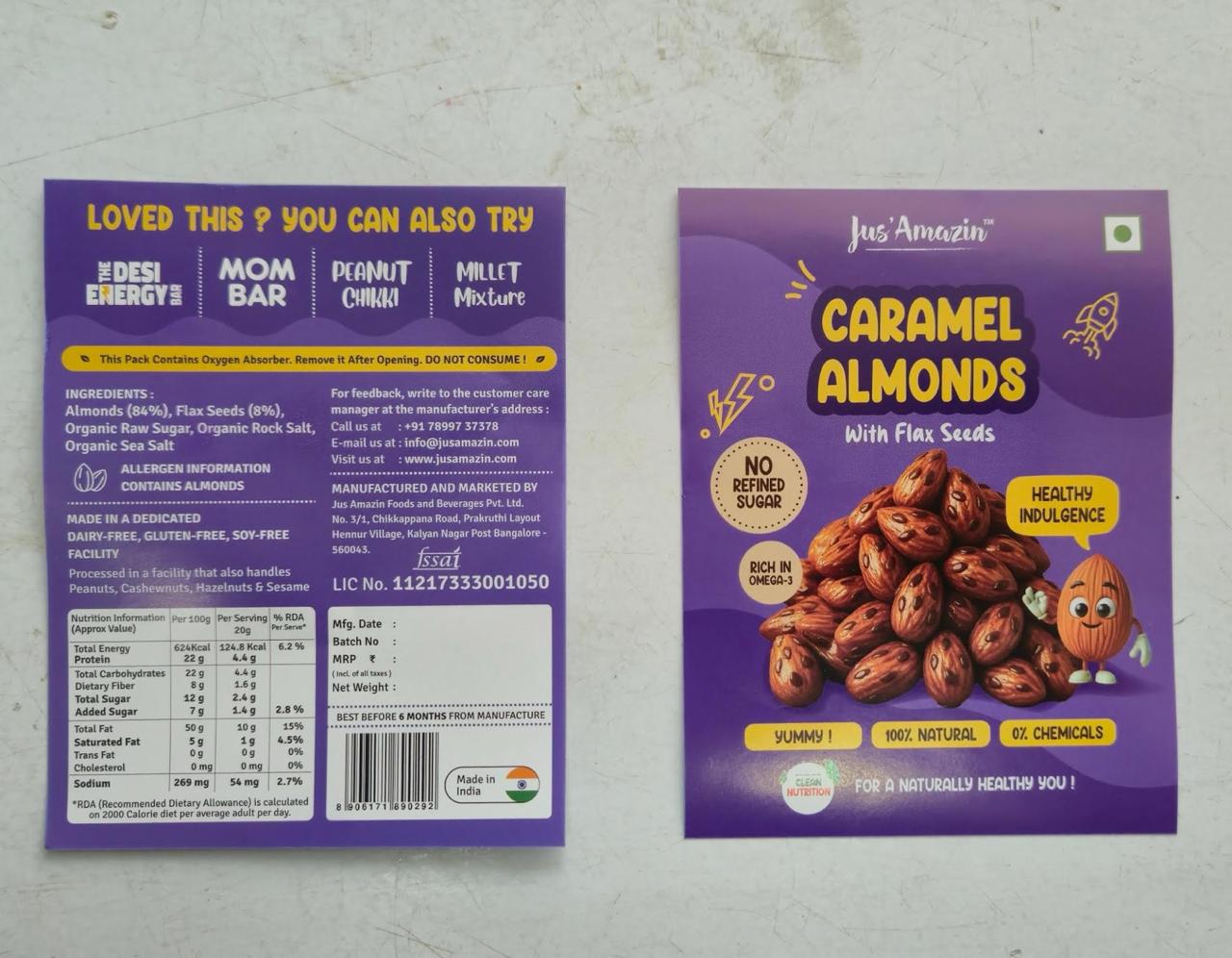 Caramel Almonds Pack Proof
